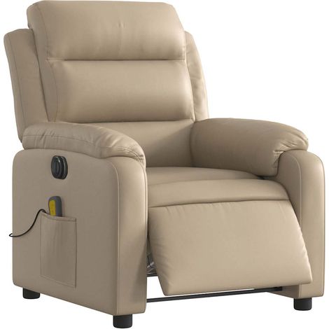 vidaXL Massagesessel Elektrisch Cappuccino-Braun Kunstleder (1/5)