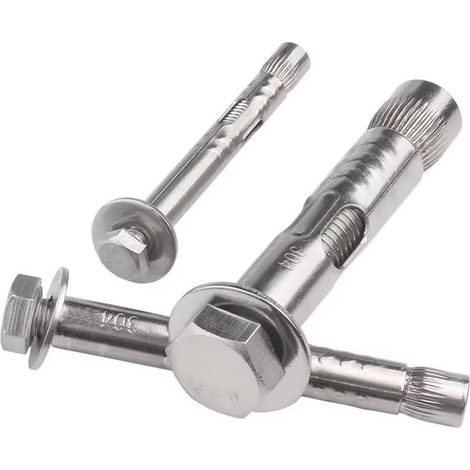 Vis d’expansion hexagonale en acier inoxydable M6x50mm (6 pièces)