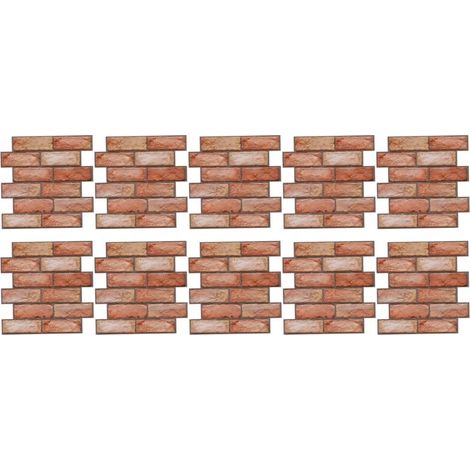 10 Panneaux de Briques 3D en PVC Imperméables, Décorations Murales Faciles à Nettoyer pour la Maison