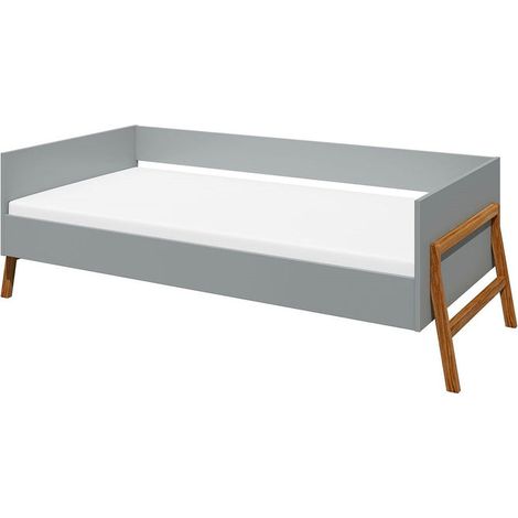 Letto 80x160 con rete a doghe inclusa Bellamy Lotta Grigio (1/3)