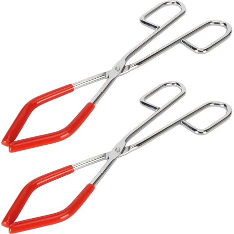 Lot de deux pinces pour béchers de laboratoire, antirouille, avec pinces robustes recouvertes de caoutchouc, adaptées aux béchers de 50 mL à 2000 mL, consommables de laboratoire. (1/5)