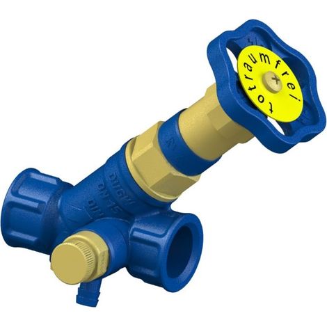 Schlösser KFR-Ventil Blue-tec mit Muffenanschluss, Entleerung und nichtsteigender Spindel, DN 15, 1/2" IG, DVGW-geprüft