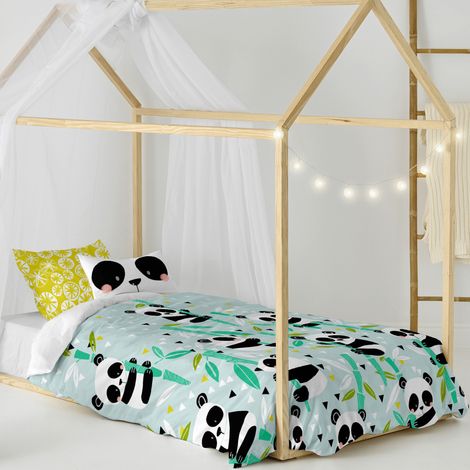 Panda garden blue Juego nórdico 2 piezas 140x200 cm (Cama 80) (1/5)