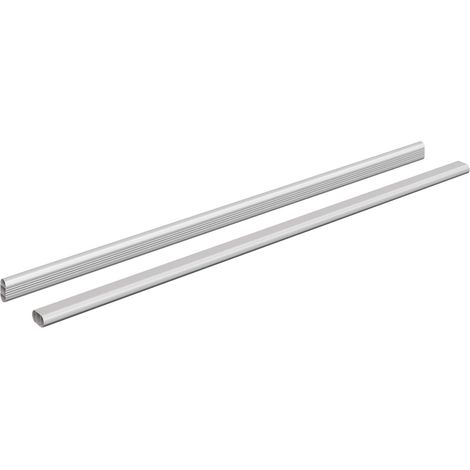 Tige de placard 2 pcs Argenté 764 x 15 x 29 mm (1/5)