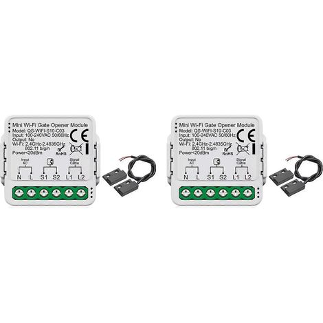 Lot de 2 Tuya Garage porte Opener contrôleur Gate porte interrupteur module pour Alexa Google maison Yandex Voice Life télécommande (1/3)