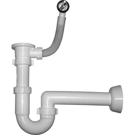 SIFONE PER LAVATOIO RESINA C/PILETTA E TROPPO PIENO- 1,0 pz