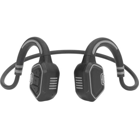 Casque à conduction osseuse Bluetooth étanche IP68 avec mémoire 16G intégrée, rechargeable magnétique pour natation et sport, couleur gris argenté (1/5)