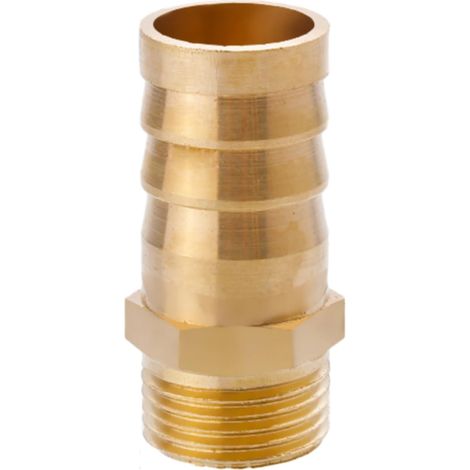 Raccord cannelé en laiton 1/2", filetage femelle, épisseur de métaux, barbillons, raccord tuyau, connecteur adaptateur pour air, eau, huile (épaisseur 8 mm) Filetage Mâle G3/8 16MM (1/5)
