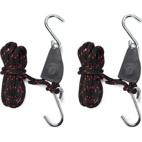 1/4 Inch Rope Ratchet Straps for Grow Light 2pcs Adjustable Hook Rope