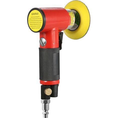 Mini ponceuse pneumatique avec disques de ponçage de 1/2/3 pouce, ponceuse orbitale aléatoire, ponceuse et polisseuse pneumatiques avec 15 papiers abrasifs pour l'esthétique automobile, le ponçage du (1/2)