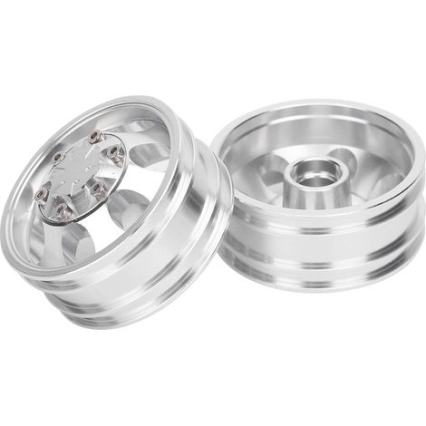 Moyeux de Jantes Avant et Arrière de Remorque RC avec 7 Rayons Adaptés au Modèle de Camion Tracteur/14 (Largeur Avant 140 mm / 5,5 Pouces) (1/5)