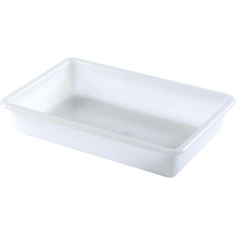 Bac Plat - 480X330XH80 mm - Blanc - Matériel CHR Pro