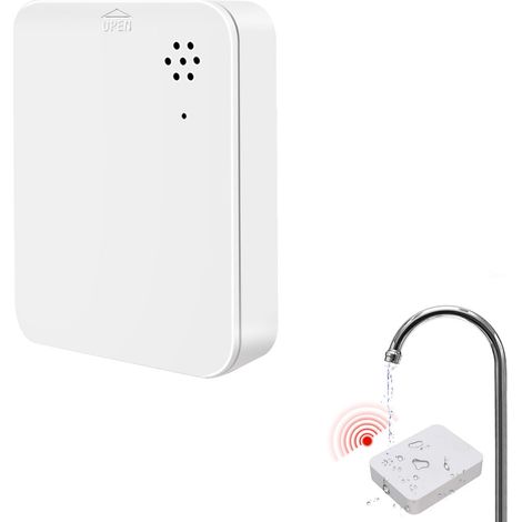 Ortviai Détecteur de fuite d'eau sans fil avec alerte sonore 90 dB et notification mobile pour sous-sol, cuisine, salle de bain (1/5)