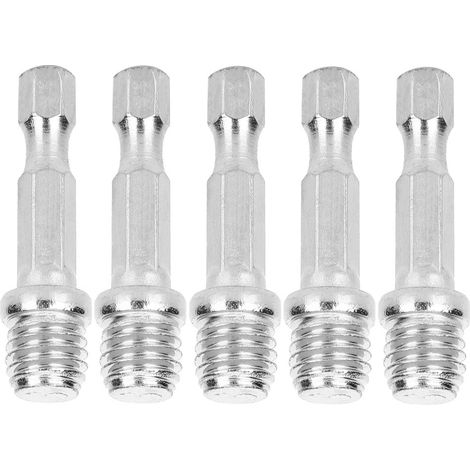 5 pièces Adaptateur de bielle perceuses électriques arbre à vis disque de conversion bâton M10 pour tampons de polissage et forets (1/5)