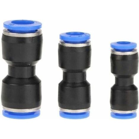 BUNTHAUS 30 pcs Raccords Pneumatiques Droit 10mm 8mm 6mm Raccords de Tuyaux Push Connecteur Droit Pneumatique Raccords de Fixation à Dégagement Rapide (1/5)
