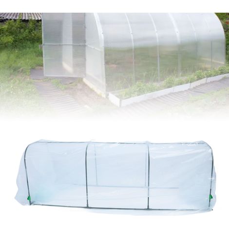 Mini invernadero portátil, resistente a las heladas, la lluvia y los rayos UV – Estructura metálica de PE/PP – 50 x 200 cm – Juego de 50 piezas para el jardín de casa (1/5)