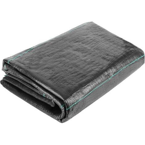 Toile Anti-Mauvaises Herbes 2x10m, Bache Anti Mauvaises Herbes Anti-UV 100g/m2, Géotextile Gravier, Tissu Perméable Résistant à la Déchirure (1/5)