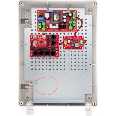 Switch PoE de 5 puertos con fuente de alimentación con búfer ATTE IPUPS-5-11-XL2