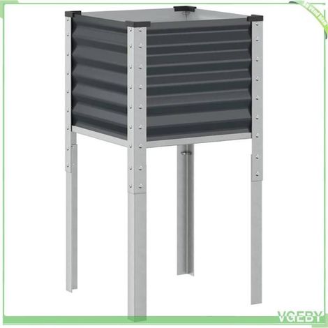 Jardinière de jardin - FAFEICY - 4008966 - Acier - Anthracite - 45x45x88 cm (1/5)