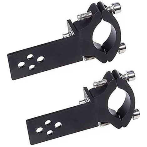 Lot de 2 colliers de serrage pour tube de fourche de moto - Installation horizontale/verticale - Montage de barre lumineuse LED - 22 mm-36 mm (1/5)