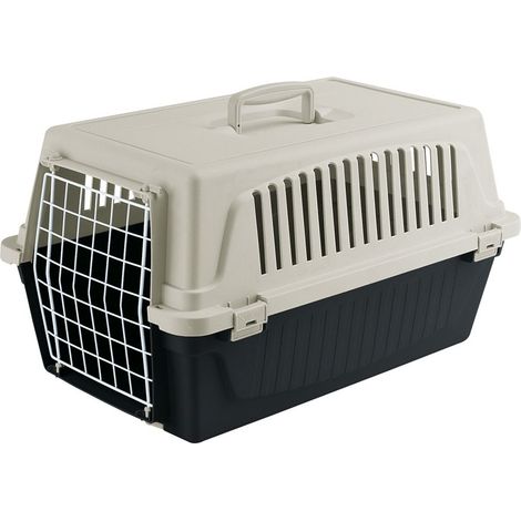Ferplast ATLAS EL Trasportino per gatti e cani di piccola taglia. Vari colori e misure.. Variante 20 EL - Misure: 37 x 58 x h 32 cm - Nero (1/3)