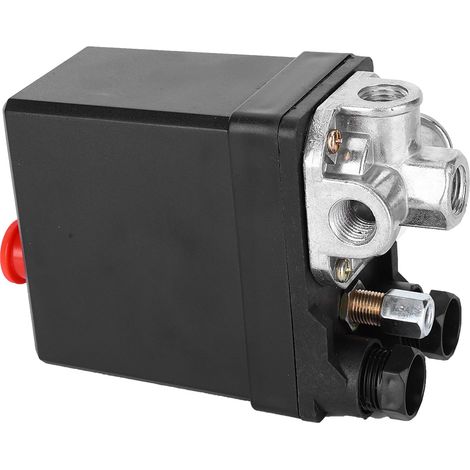 Pressostat automatique noir vertical triphasé 4 voies 380 V 8 kg, filetage G1/4 po (1/5)