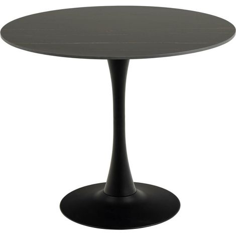 Mesa Norsica 616, Mármol negro, 75x0x0cm, Cerámica, Metal