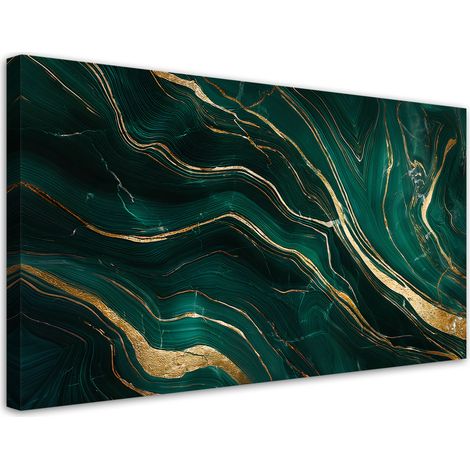 Tableau déco Marbre vert émeraude abstrait 100x50 (1/5)