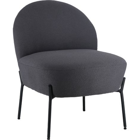Poltrona in tessuto grigio HELMI