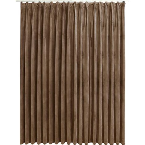 Maison Exclusive - Verdunkelungsvorhang mit Haken Samt Beige 290
