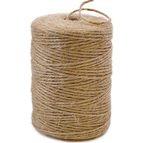 Corde de jute naturelle 3 mm x 200 m, idéale pour le jardinage, le bricolage et les griffoirs manuels pour chats (1/5)
