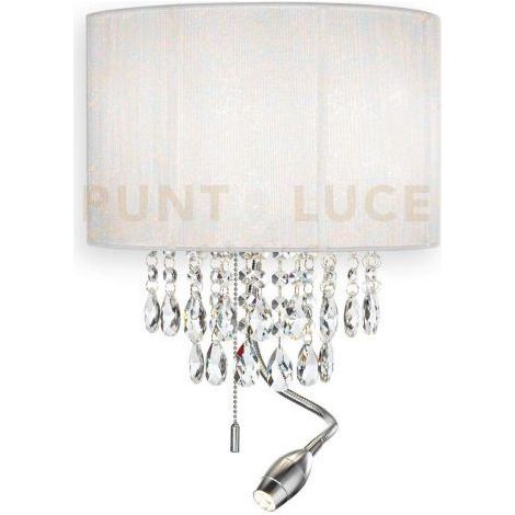 Applique Classica Opera Metallo-Cristallo Bianco 3 Luci E14+1,5W 3000K