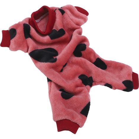 Combinaison en peluche pour chien, vêtement mignon et tendance pour animaux de compagnie, pyjama adapté aux petits chiens et chiots. (1/5)