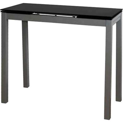 Mesa de cocina extensible Irene acabado negro, 85/135 x 40 x 76 cm (largo x ancho x alto) (1/2)