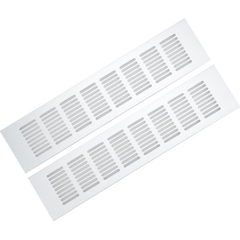 Stück Lüftungsgitter aus Aluminiumlegierung, rechteckige Lüftungsplatte für Schränke, Schuhschränke, Kleiderschränke, 80 x 350 mm