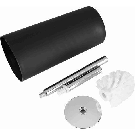 The stainless steel bathroom cleaning toilet brush holder brings hotel-style black to your home (1/5)