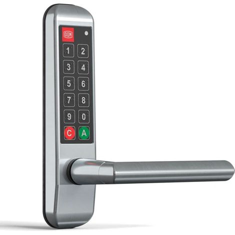 Poignée électronique serrure à code Easykey DOM serrure inox porte intérieure 35 mm sans clé (1/5)