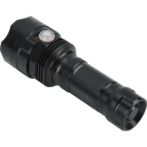 Wiederaufladbare, wasserdichte LED-Taschenlampe mit hoher Leuchtkraft, USB-Anschluss, ideal zum Wandern und für Rettungseinsätze im Freien (Modell T1U-90). (1/5)