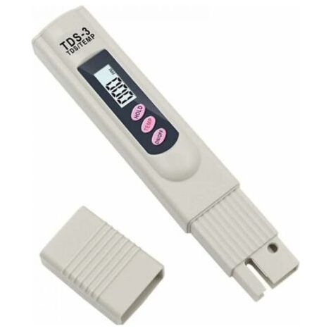 Mètre TDS-3 de l‘Eau potable LCD Numérique Portable Testeur Mètre de Qualité de l'Eau Stylo de Température et PPM Testeur de Pureté de l'Eau 0-9990 PPM Eau Potable Culture Hydroponique (Ne teste pas P (1/5)