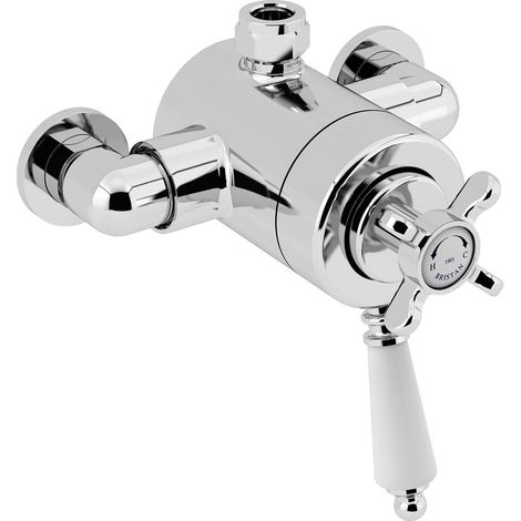 Bristan 1901 Chrome Exposed Concentric Top Outlet Shower Valve Only - N2-CSHXTVO-C (1/2)