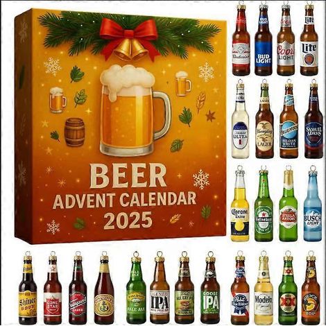 Calendrier de l'Avent surprise NASA, série Voiture de luxe - Décoration de sapin de Noël, pendentif acrylique de collection, boîte surprise de bière - 26 x 18 x 3 cm (1/5)