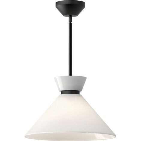 Elstead Alora Mood Halston Plafonnier suspendu dôme contemporain noir mat 1x E27 (1/5)