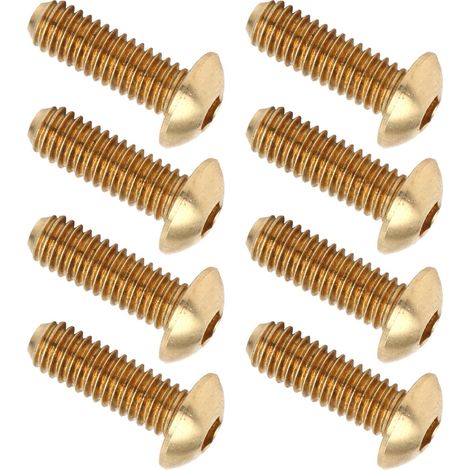 Vis à tête bombée en cuivre pur, lot de 50 pièces, vis à six pans creux M4 x 12 mm, fixations et accessoires de quincaillerie pour bricolage. (1/5)