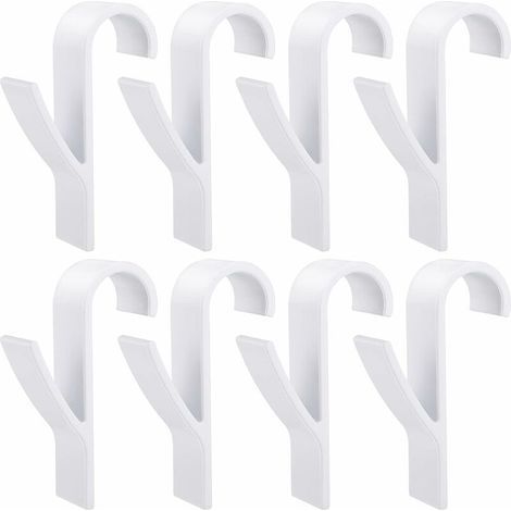 8-Piece Radiator Hook Set, Towel Rail Radiator Hook, White Plastic Radiator Hooks, Bathroom Radiator Hooks (1/5)