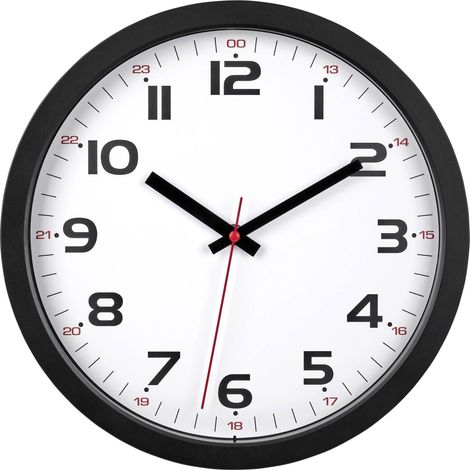 Horloge murale TFA Dostmann 60.3050.01 à quartz 30.5 cm x 30.5 cm x 3.8 cm noir (1/5)