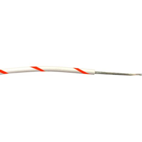 Fil électrique RS PRO BS4808 0,2 mm² 24 AWG, 1 kV c.a., PVC Rouge/Blanc, 100m ( Prix pour Bobine de 100 )