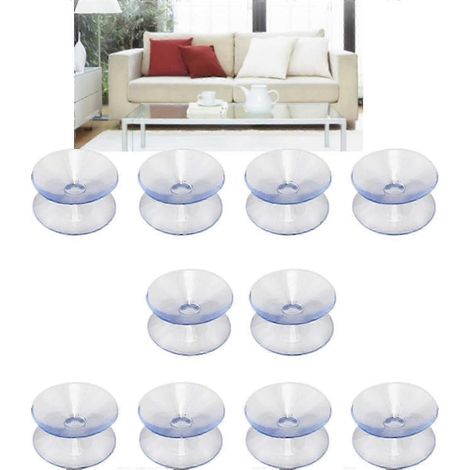 Double Sided Suction Cups, To Keep The Glass Table Top From Sliding, Glass Table Top Bumpers, Glass Table Top Spacers, (20mm,10pcs) (1/4)