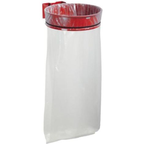 Support sac sans couvercle Ecollecto essentiel - 110l - rouge signalisation - RAL 3020 (1/2)