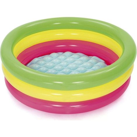 Trade Shop - Sommer rundes aufblasbares Pool Kinderbecken mit 3 Ringen 70x24cm 51128 - (1/5)