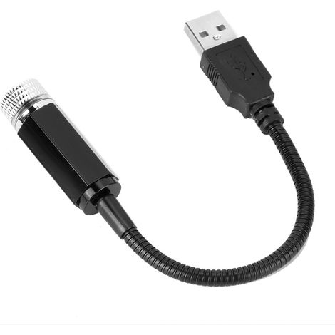 USB-Autodach-Sternenhimmel-Projektor, romantische Stimmungsleuchte, Universallampe, Kfz-Neonbeleuchtung (Rot).